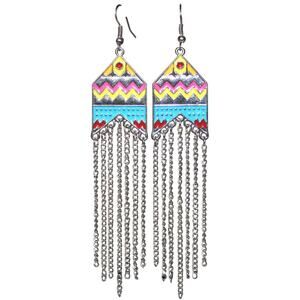 Pull&Bear Colorful Cute Boho Vibe Earrings Silver